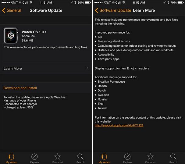 Apple Watch Update